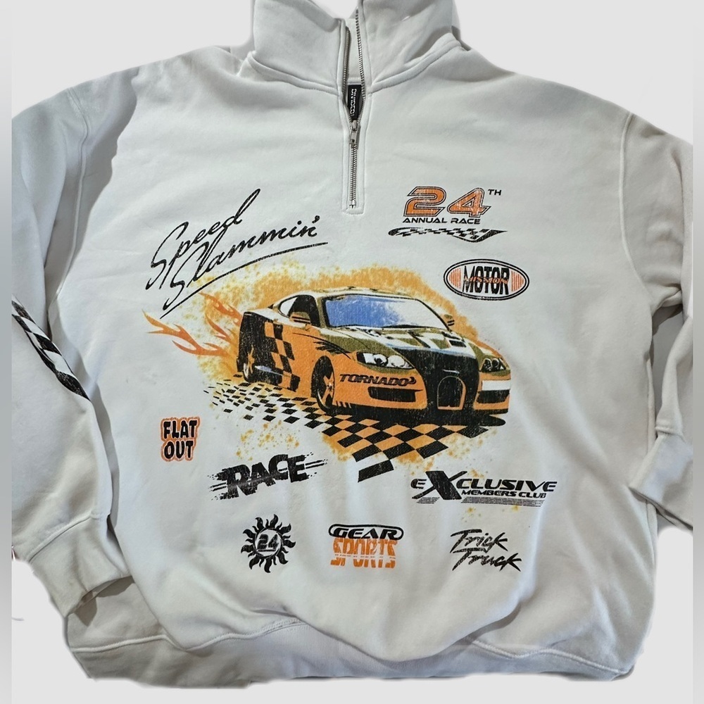 H&M Divided Racing Polo Sweatshirt Small - Picture 3 of 13